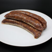Die Bratwurst ist tiefgefroren in 5er-Paketen verpackt, was einem Gewicht von 500 Gr. entspricht.