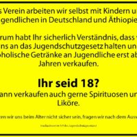 Natürlich sind uns Kinder und Jugendliche wichtig - darum halten wir uns selbstverständlich an das Jugendschutzgesetz!