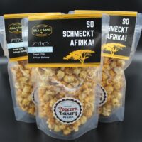 Unter Sweet können sich viele etwas vorstellen. Chili bedeutet, dieses Popcorn ist eine Kombination mit äthiopischem Berbere.