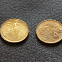 Kettenanhänger - 5 Äthiopische Centimes "Löwe" – Bild 3