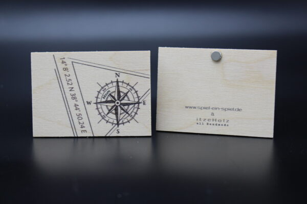 Holzmagnet "Aksum" - Koordninaten – Bild 2
